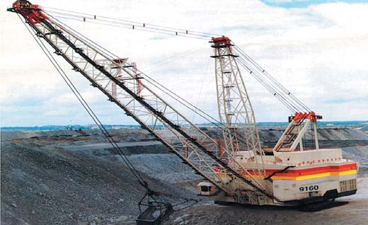 Шагающий драглайн модель 9160 компании Surface Mining (P&H) Шагающий драглайн модель 9160 компании Surface Mining (P&H)